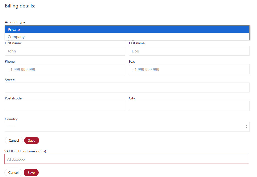 Billing Details